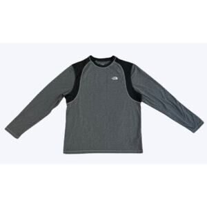 The North Face Flashdry Shirt Mens Large Black and Gray Long Sleeve Athletic